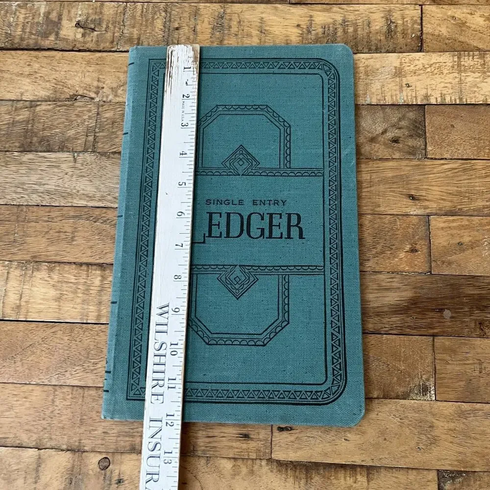 Vintage Vernon Single Entry Ledger Book #476 SEL 150 Cyan Color